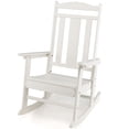 thumbnail image 1 of Costway Patio Rocking Chair Tous les Temps HDPE Rocker Haut Porche Arrière Blanc, 1 of 8