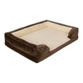 thumbnail image 2 of PETMAKER Orthopedic Dog Bed with Bolster and Washable Cover, Brown, 2 of 10
