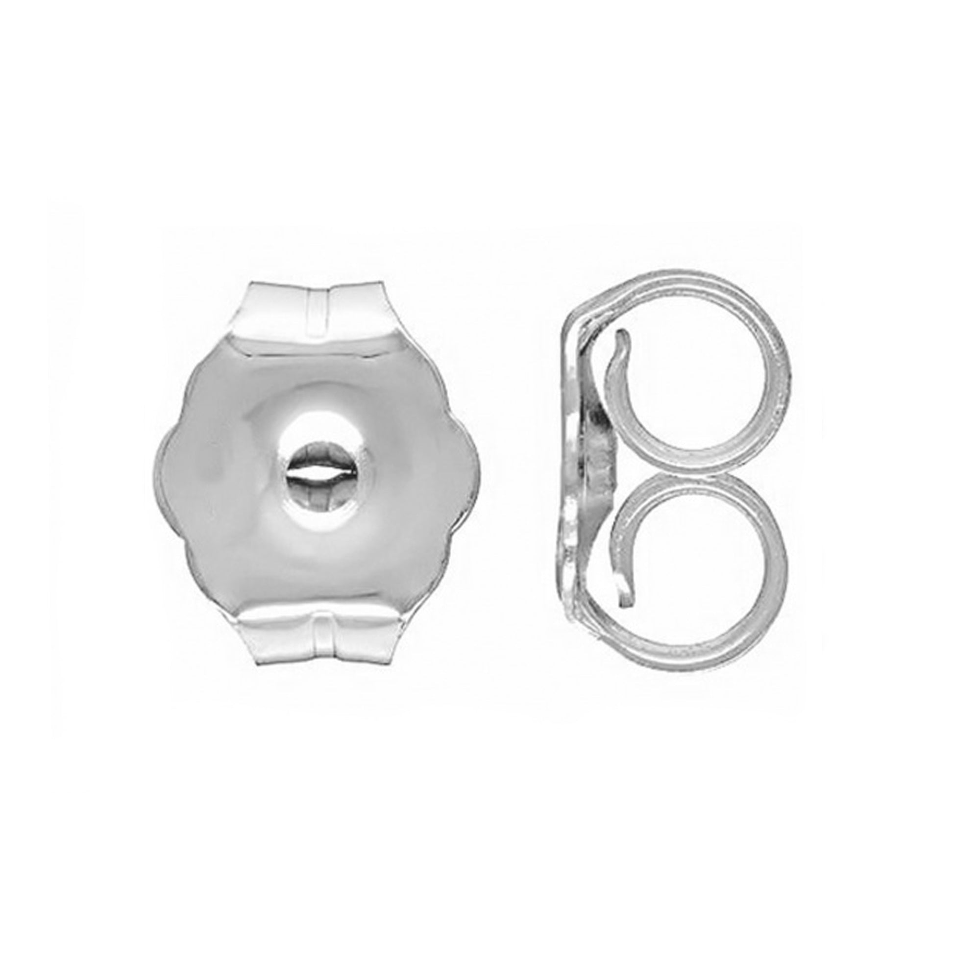 White gold earring butterfly backs Clearance