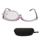 thumbnail image 2 of Gafas De Maquillaje Con Lupa, Gafas De Maquillaje De Una Sola Lente, Gafas Cosméticas Con Aumento Giratorio Con Marco Púrpura Transparente Abatible Hacia Abajo, 2 of 7