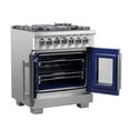 thumbnail image 5 of Forno Capriasca 30-Inch Freestanding French Door Dual Fuel Range, 4 Burners, True Convection Oven, 5 of 11