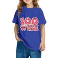 thumbnail image 4 of Xihbxyly Bonita Camiseta con Diseño de 100 Días de Clases, Tela Suave y Transpirable, Manga Corta Abullonada, Ideal para Pantalones Cortos, Vaqueros y Faldas, Ropa Informal de Diario, Tendencia para, 4 of 6