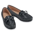 thumbnail image 2 of Collections Etc Woven Textured Padded Insoles Slip-On Loafers, 2 of 3