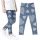 thumbnail image 1 of Odeerbi 3-8 Años Niñas Leggings Mallas Elásticas Imitación Denim Pantalones de Verano Cintura Alta Panty Suave, 1 of 4