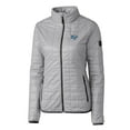 thumbnail image 2 of Women's Cutter & Buck Gray MTSU Blue Raiders Rainier Eco Insulated Puffer Full-Zip Jacket, 2 of 3