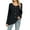 Black, variant on Womens Swear Long Sleeve Button down Tops Crew Neck Classic Knit Pullover Solid Color Shirt Fall
