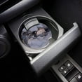 thumbnail image 3 of FMSHPON Marble Texture Grey Ink Set of 4 Car Coaster for Drinks, Absorbent Ceramic Stone Coasters Cup Mat with Cork Base for Home Kitchen Room Coffee Table Bar Decor, 3 of 5