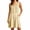 Beige, variant on Kukoosong Women's Sleeveless Embroidered Tank Dress with Pockets, V-Neck Button Front Mini Casual Loose Flowy A-Line Tunic Dress, Summer Beach Boho Dress