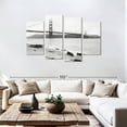 thumbnail image 3 of Elephant Stock Golden Gate Bridge Monochrome Wall Art - Horizontal Multi Panel Canvas - Living Room Wall Decor - Architecture Multi Panel - White And Black Decor - 75" x 48", 3 of 8