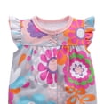thumbnail image 6 of WIBACKER 100% Cotton Infant Baby Girl Snap-up Rompers, 0-24M,Ruffle Sleeve Toddler Summer Flowers Jumpsuit, 6 of 6