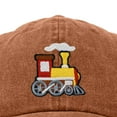 thumbnail image 2 of Dalix Train Cotton Dad Hat Adjustable Soft Baseball Cap Mens in Washed Orange, 2 of 5