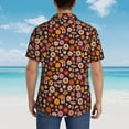 thumbnail image 4 of Pofeuu 70s Groovy Hippie Retro Print Hawaiian Shirt for Men Sleeves Casual Button Down Summer Beach Dress Shirts T-Shirts,Medium, 4 of 7