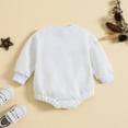 thumbnail image 4 of Baby Boys Girls Bodysuits Long Sleeve Round Neck Letter Printing Jumpsuit Baby Boys Girls Cute Active Play Comfortable Go Out And Play Bodysuits，18 -24 Months, 4 of 7