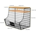 thumbnail image 3 of Kitchen Fruit Basket with Lid, Counter & Wall Mounted, Potato & Onion Storage, Metal Wire Fruit & Vegetable Storage, Snack Organizer (4 Pack - Small & Large), 3 of 14