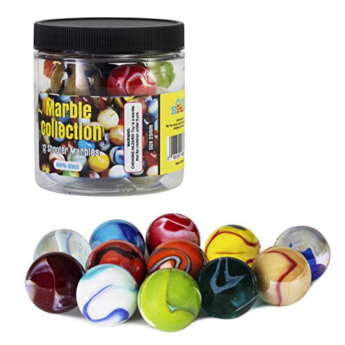 Priced to Sell 20 Marbles 1" Shooters Mix Premium Glass Marbles 