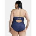 thumbnail image 3 of Time and Tru Women’s and Women’s Plus Eyelet Embroidered Ruffle One Piece Swimsuit, Sizes XS-3X, 3 of 5