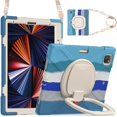 thumbnail image 1 of Funda con soporte de anillo ajustable para iPad de 9,7 pulgadas (2018) con correa para el hombro, gran soporte de anillo ajustable, protección contra golpes., 1 of 5