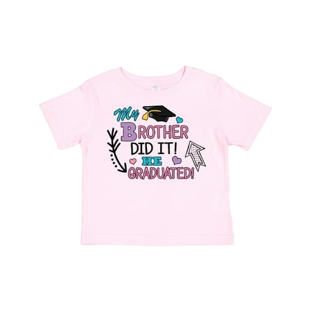 

Inktastic My Brother Graduated with Cap and Arrows Gift Toddler Toddler Girl T-Shirt