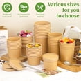 thumbnail image 3 of Vasos desechables de papel para sopa Giwrmu, 240 ml, 50 unidades, Kraft, 3 of 9