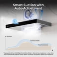 thumbnail image 4 of ROBAM 30" Range Hood 86H1S, 1300 CFM Powerful BLDC Motor Wall Mount & Under Cabinet Kitchen Stove Vent Hood, Touchless Gesture Control, R-Link Smart System, Ducted/Ductless Convertible, 4 of 9