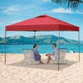 thumbnail image 3 of Ainfox 10 x 10 ft Pop up Canopy Tent, Instant Outdoor Canopies, Shade Tents with Carrying Bag,Red, 3 of 8