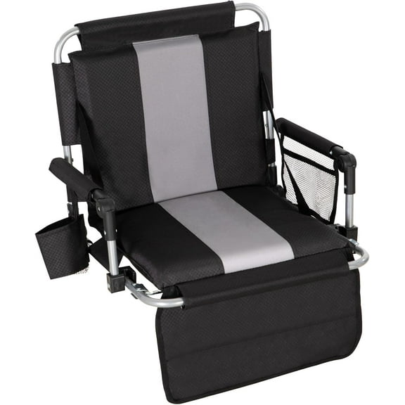 Foldable Stadium Seat Portable Folding Stadium Chairs Padded Bleacher Seat Cushion Bleacher Chair with Armrest and Cup Holder
