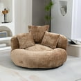 thumbnail image 3 of Giant Bean Bag Chair, Faux Fur Bean Bag Couch with Filler Large Living Room Bean Bag Chairs for Adults, Big Lazy Sofa Accent Chair Floor Chair, 3 of 9