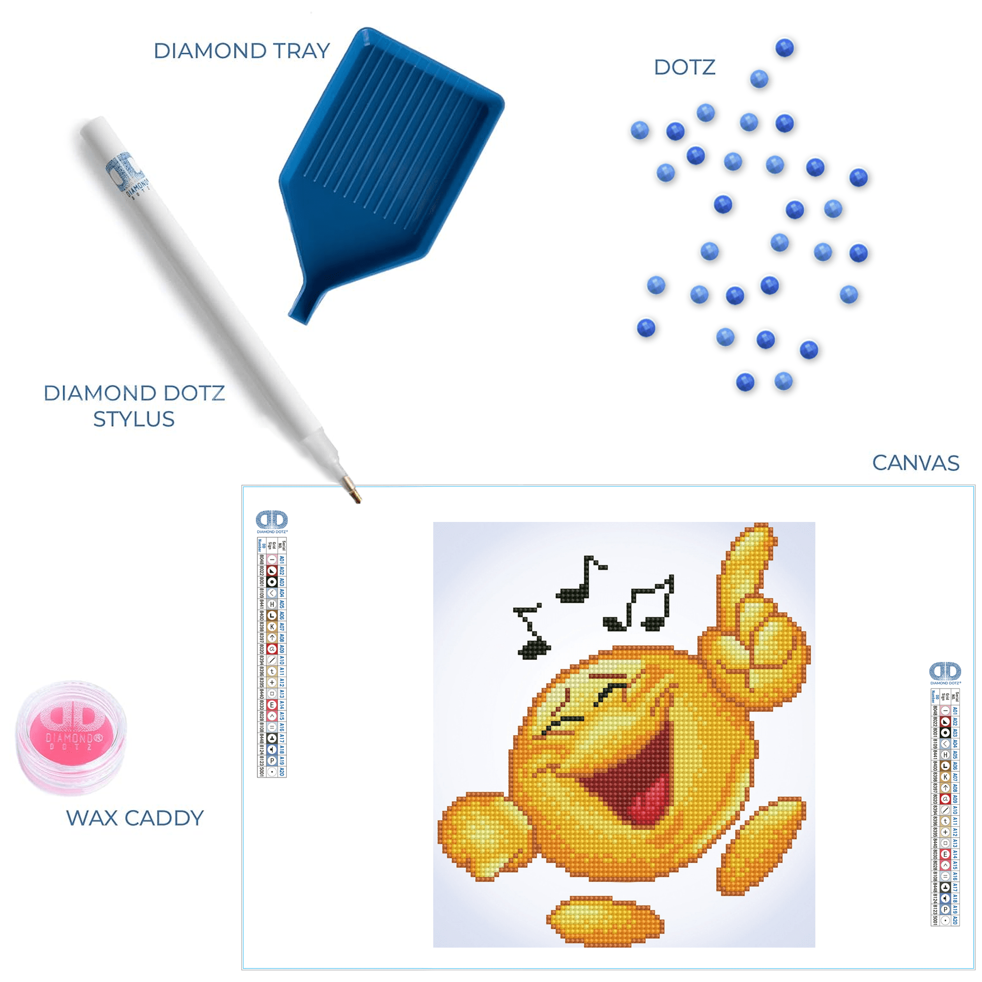 Diamond Dotz Jive'n Music Emoji Diamond Painting Kits for Adults - Diamond Art Kits a Relaxing Creative Craft Kit with Dotz Gems 10.2"x9.1"