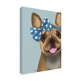 thumbnail image 2 of Trademark Fine Art 'French Bulldog and Blue Bow' Canvas Art by Fab Funky, 2 of 3
