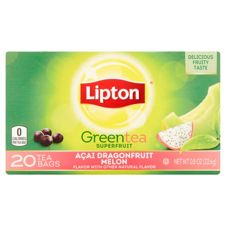 Lipton Dragonfruit Melon Sacs de thé vert, 20 ct