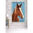 thumbnail image 2 of Assateague Island, Maryland, Horse, Letterpress (36x54 Giclee Gallery Art Print, Vivid Textured Wall Decor), 2 of 3