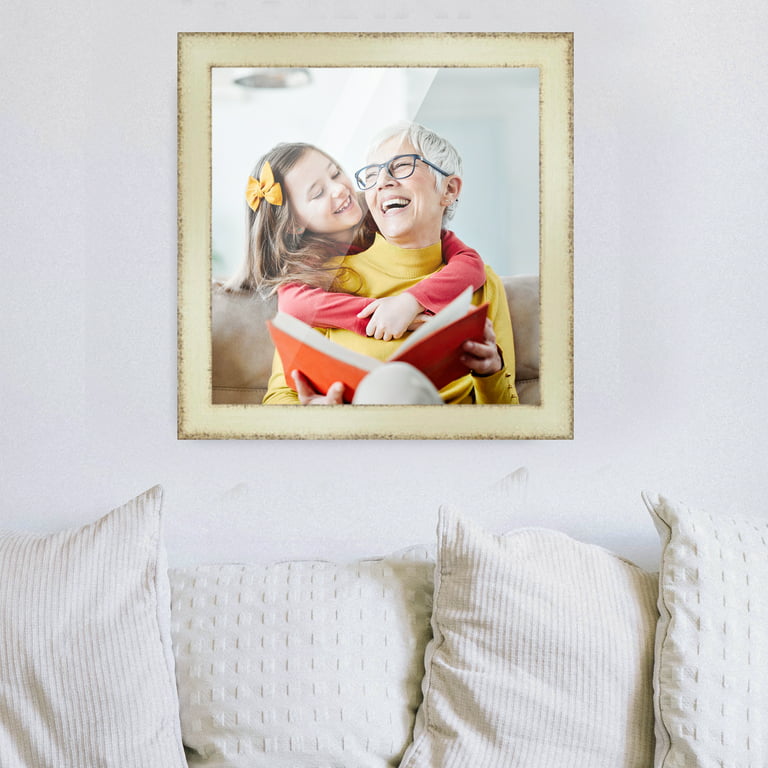 30x30 Frame White Real Wood Picture Frame Width 1.25 inches | Interior  Frame Depth 0.5 inches 