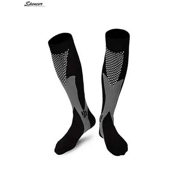 Spencer 2 Pack Althetic Graduated Compression Socks for Men & Women, 20-30 mmhg Sport Nursing Knee High Socks Best Medical for Running,Varicose ...