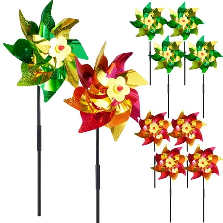 POINTERTECK High Reflective Bird Scarer Windmill Sparkly Holographic ...