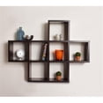 thumbnail image 1 of Danya B. XF11056 Cubby Laminated Walnut Veneer Shelving Unit, 1 of 1