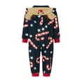 thumbnail image 3 of Eyicmarn Family Matching Christmas Jumpsuit Deer Pajamas Candy Cane Print Holiday Pajamas Sleepwear Dad Mom Kids PJs, 3 of 9