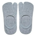 thumbnail image 2 of Esquirla Women's Flip Socks Tabi Split Toe Two Toe Low Cut Flat Invisible Socks Gray, 2 of 8