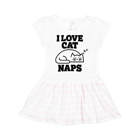 

Inktastic I Love Cat Naps with Sleeping Cat Gift Toddler Girl Dress