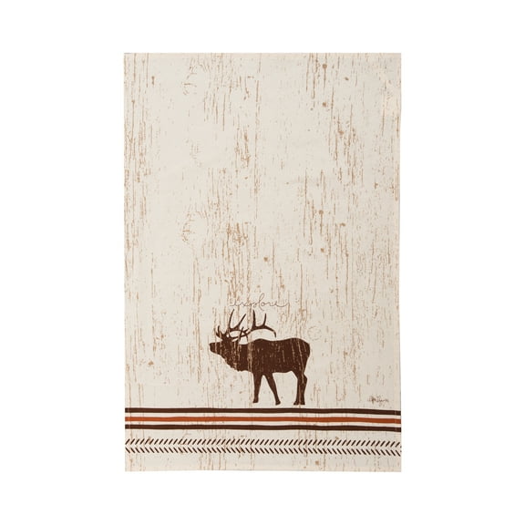 Striped Arrow Elk Printed Flour Sack Kitchen Towel