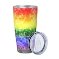 thumbnail image 2 of Susaid Colorful Tie Dye Print 20oz Car Cup,Insulated Coffee Cup Fully Spill Proof Travel Coffee Mug, Stainless Steel Tumbler for Work Home Outdoor Car-Straw Two-piece Set, 2 of 8