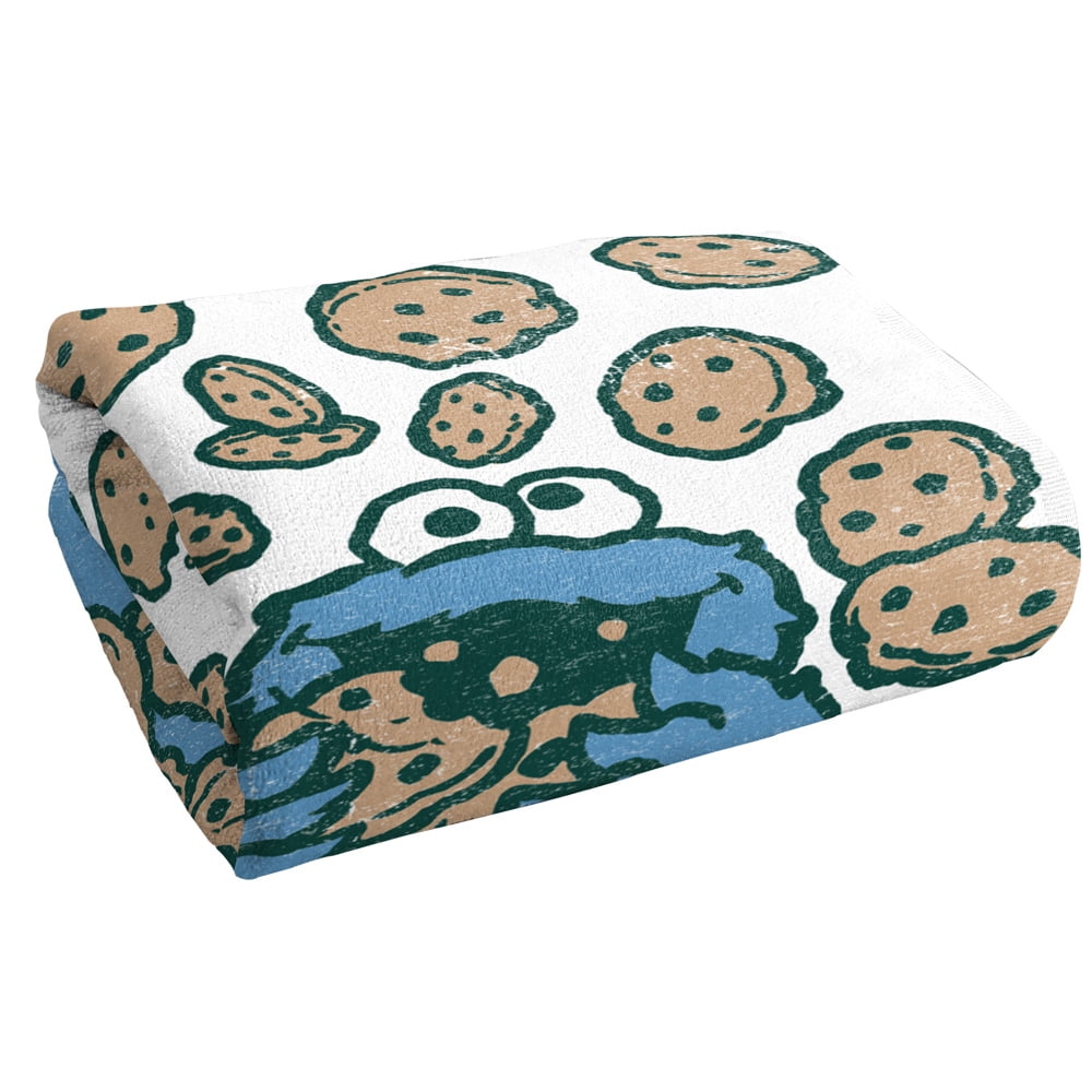 Sesame Street Beach Towel, 30"x60", Cookie Crumble Beach Towel