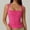 Hot Pink, variant on Rezuofi 2 Pcs Women's Square Neck Sleeveless Double-Layer Tank Tops Basic Tight T Shirts