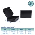thumbnail image 2 of 9x6x2 Black Shipping Boxes for Small Business 20 Pack, Packaging Cardboard Corrugated Mailer Boxes Gift Boxes for Shipping Mailing, 2 of 6
