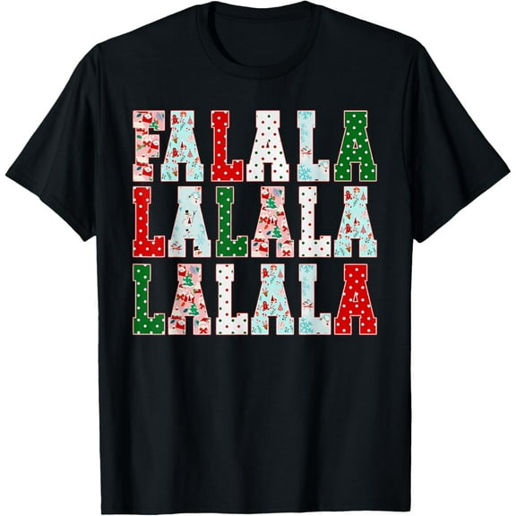 Falala Christmas Party Xmas Graphics Family Pajamas Holiday T-Shirt Tee