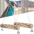 thumbnail image 4 of Columpio Para Loros Para Mascotas, Columpio Para Loros Grandes, Materiales De Madera Naturales, Seguro Para Masticar Para Jugar Y Masticar, 4 of 7
