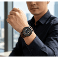 thumbnail image 6 of Fashion Skeleton Dial Quartz Watch - Stylish Roman Numeral Analog Wristwatch with Leather, Unisex Casual Dress Watch for Men & Women,A, 6 of 6