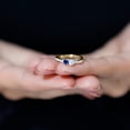 thumbnail image 2 of Rosec Jewels Toi Et Moi Promise Ring with Lab Diamond and Sapphire - Ready to Gift for Valentines Day, 10K Yellow Gold, US 10.50, 2 of 5