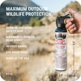 thumbnail image 4 of SABRE Frontiersman MAX Bear Spray, EPA Registered for 9 Animal Species, Max Strength 2% Major Capsaicinoids, 40-ft Range, 9.2 oz, 1 Count, Animal Pepper Spray for Hiking & Camping, 4 of 12