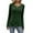 Green, variant on qolati Womens Ribbed Knit Tops Thermal Long Sleeve Crew Neck Tunic T Shirts Casual Slim Fitted Button Hem Going Out Pullover Blouse