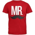 thumbnail image 1 of Mr. Moustache T-Shirt Rouge pour Adulte, 1 of 1